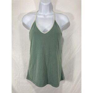Pro Spirit Size Medium Ribbed Cross Back Tank Top , Green